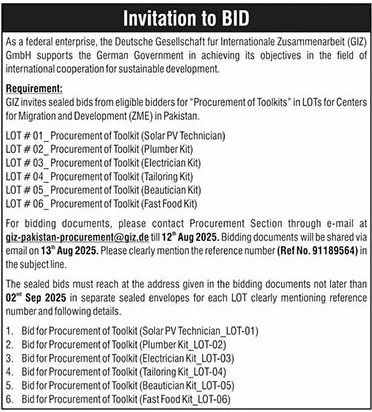 Internationale Zusammenarbeit Tender Notice